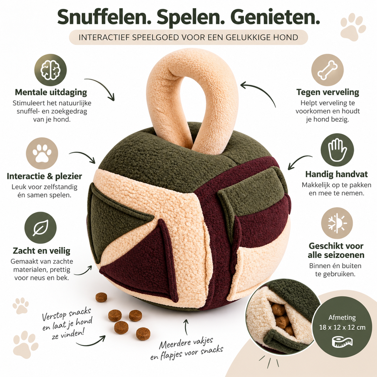 NIEUW: Snuffelbal - interactief puzzelspeelgoed