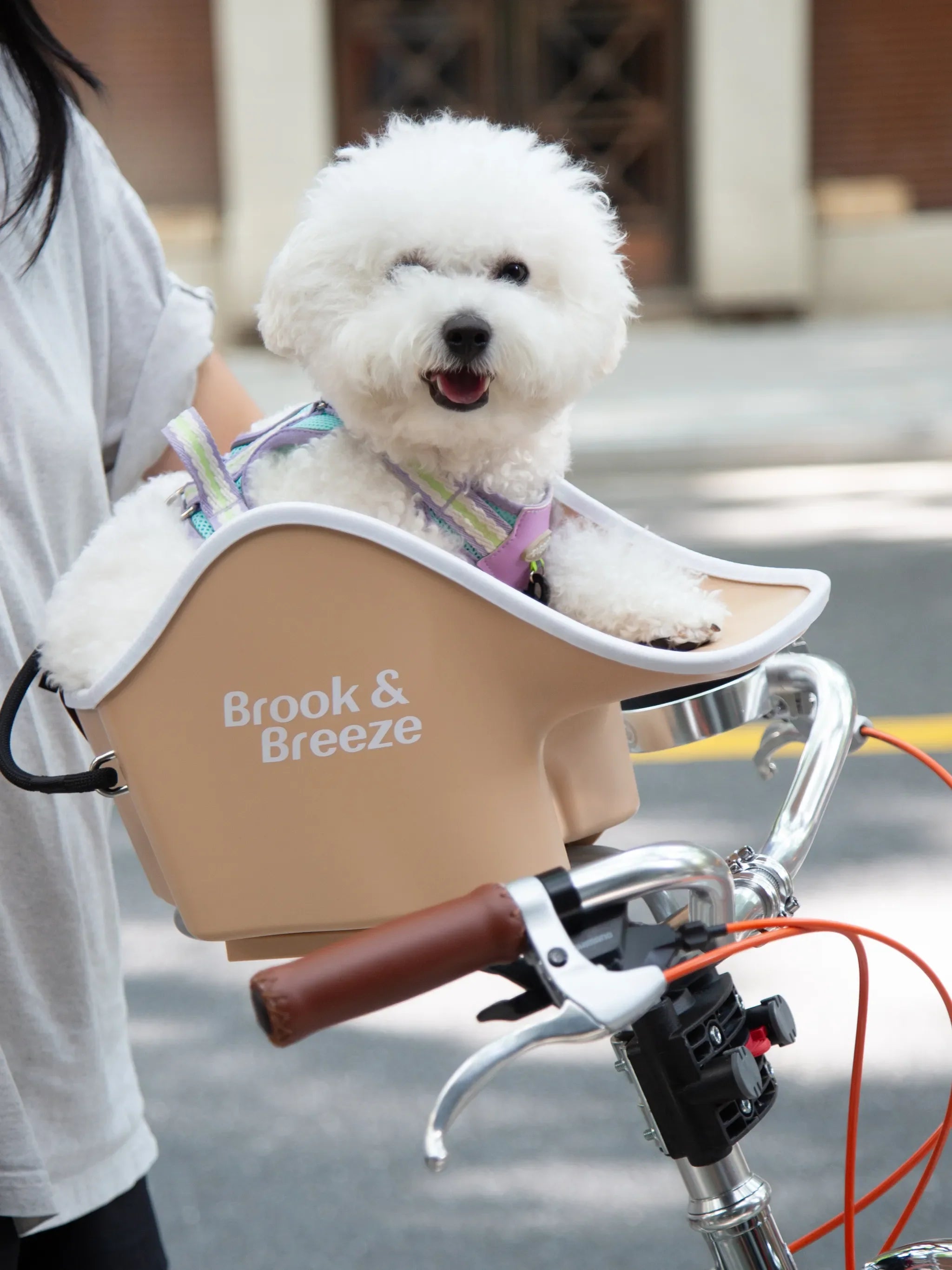 B&B Canine Copilot Crème Beige - Fietszitje voor huisdieren