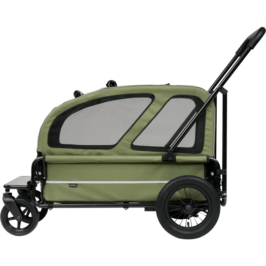 AirBuggy Carriage Set Verde Musgo – La Máxima Lujo Hondenbuggy