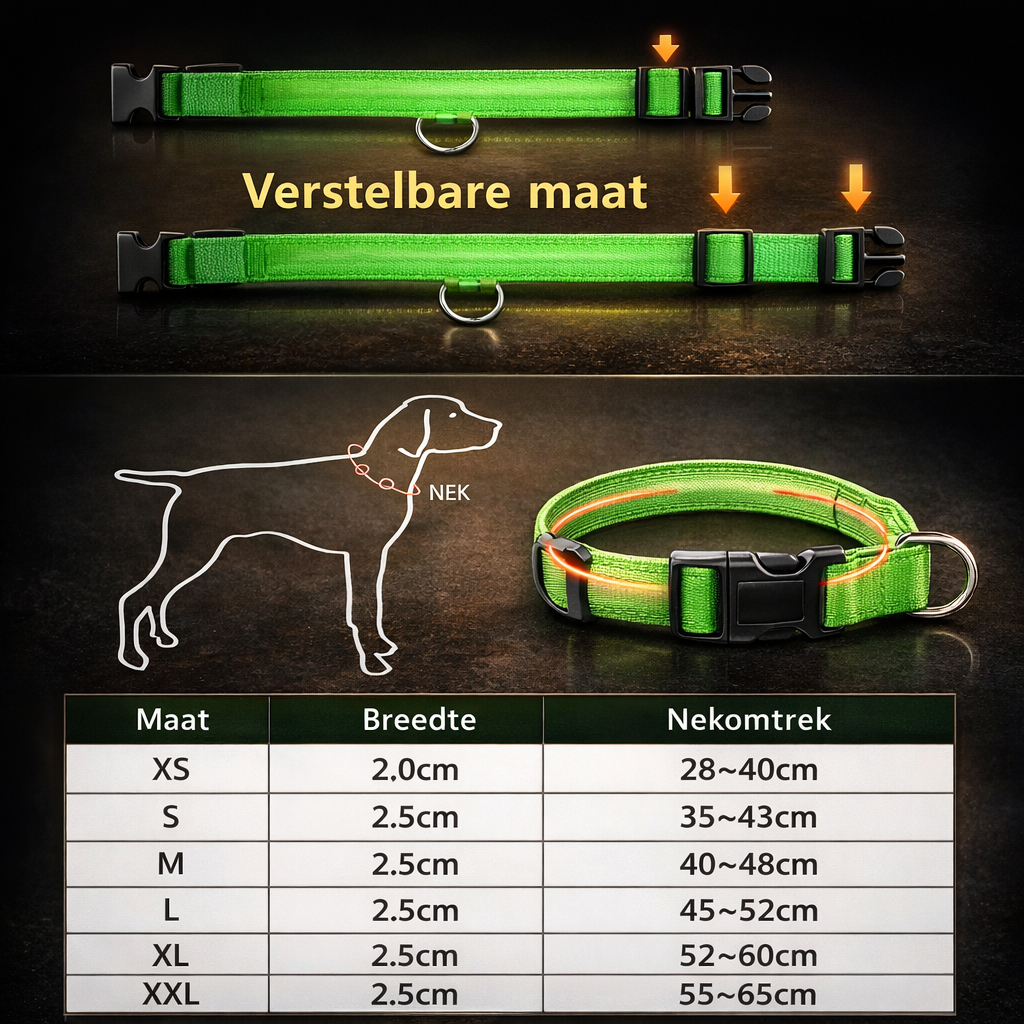 Halsband - lichtgevend