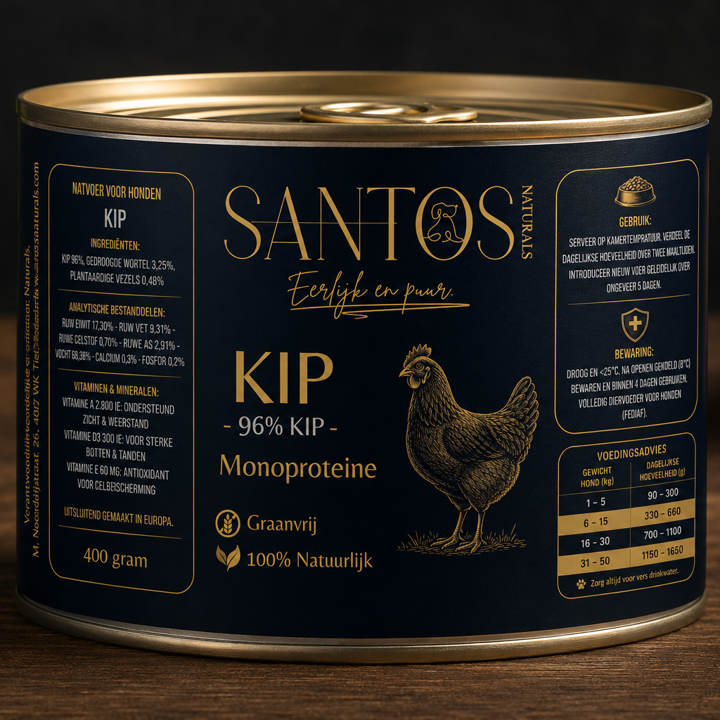 Natvoer Kip 96% - Monoproteïne & Graanvrij