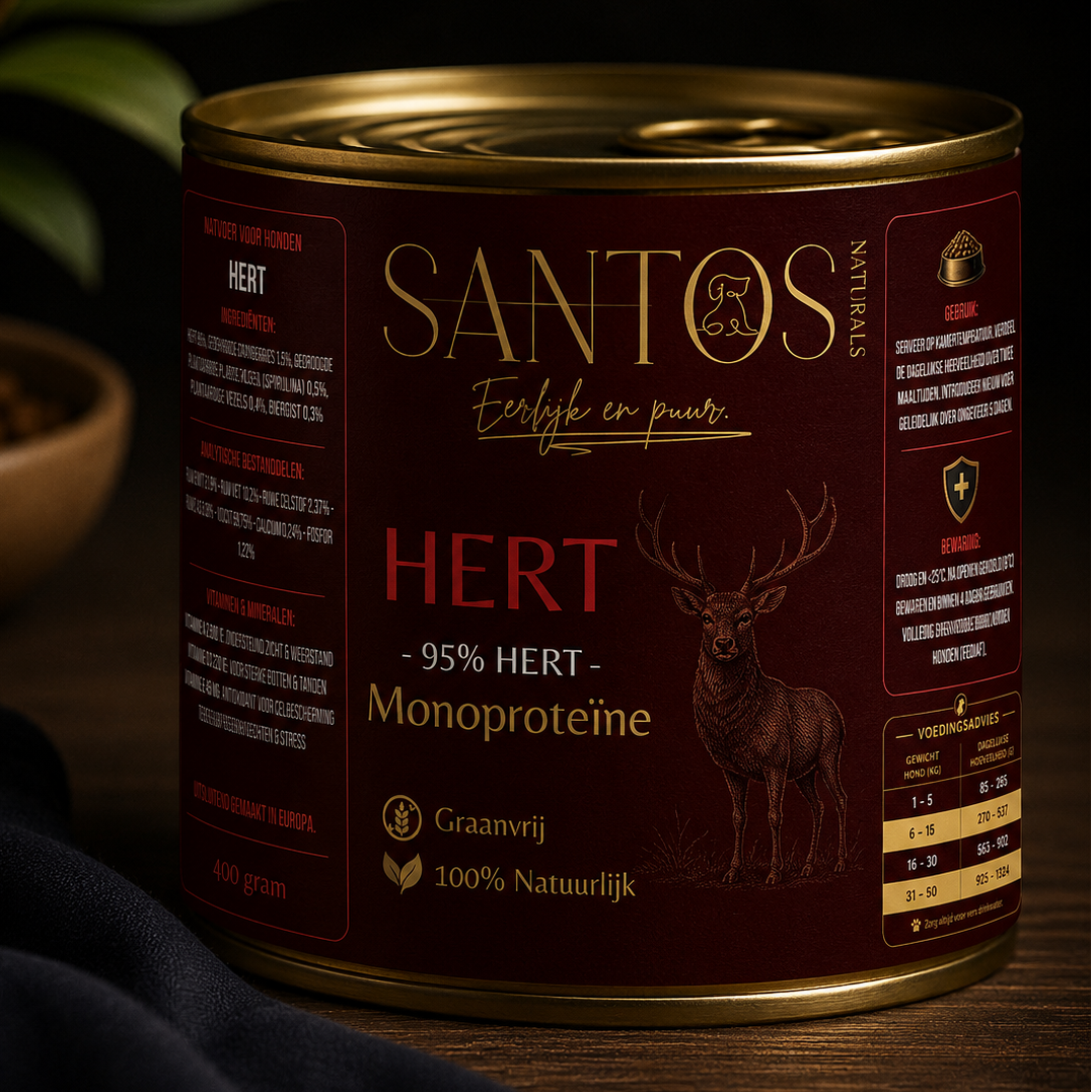 Natvoer Hert 95% - Monoproteïne & Graanvrij