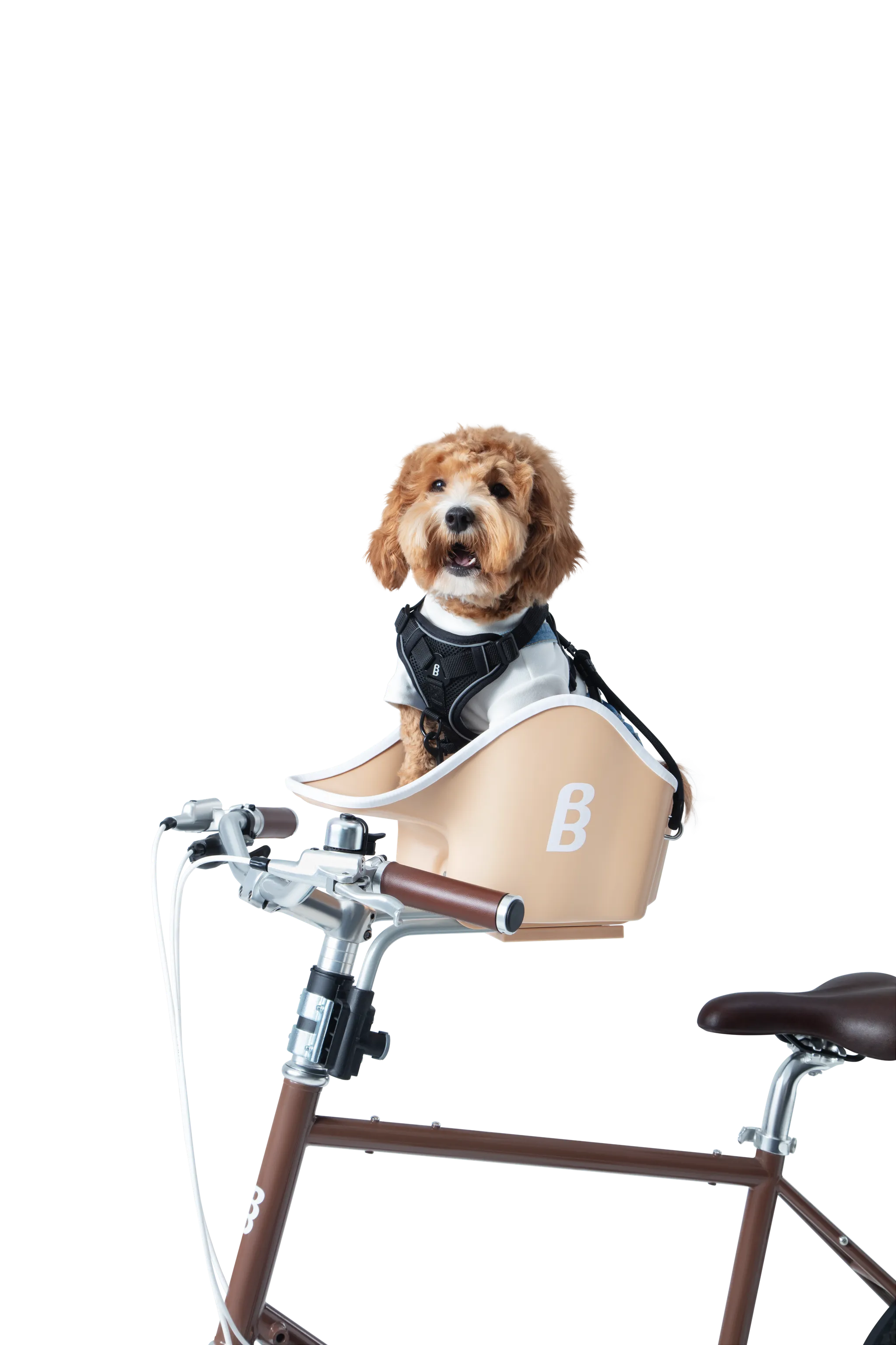 B&B Canine Copilot Crème Beige - Fietszitje voor huisdieren