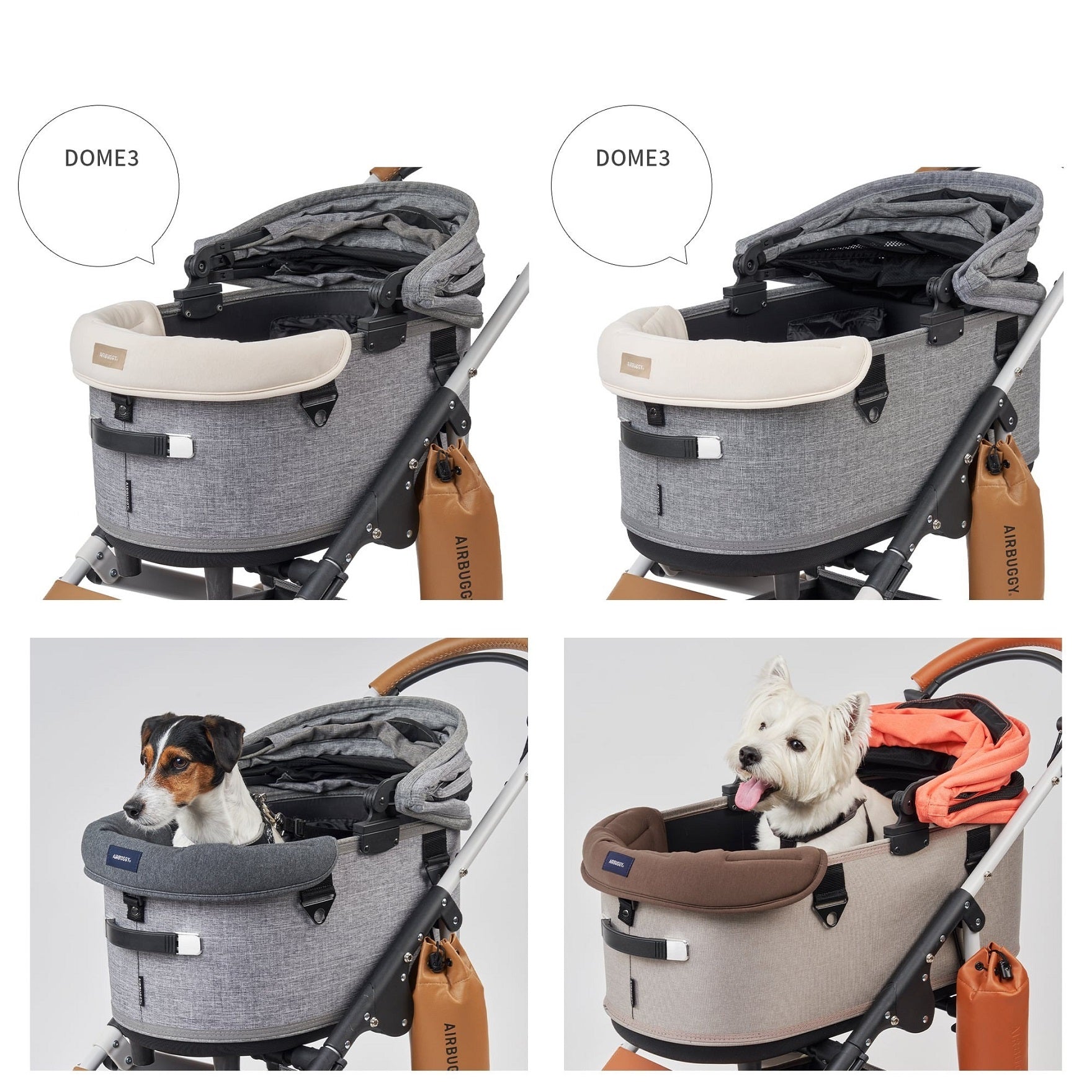 AirBuggy DOME 3 - Cojín de Esquina – Gris Claro